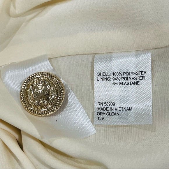 Gianni Bini Lissy Sequin Tweed Long Sleeve Button Front Mini Dress Champagne NEW - Picture 13 of 14